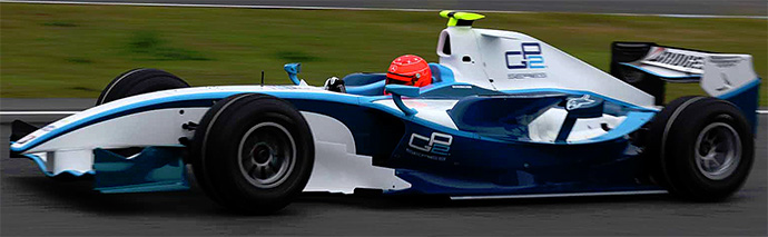 Schumacher s vozem GP2 Super Nova