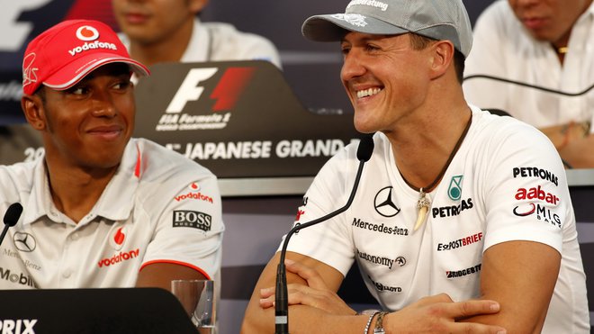 Lewis Hamilton s Michaelem Schumacherem