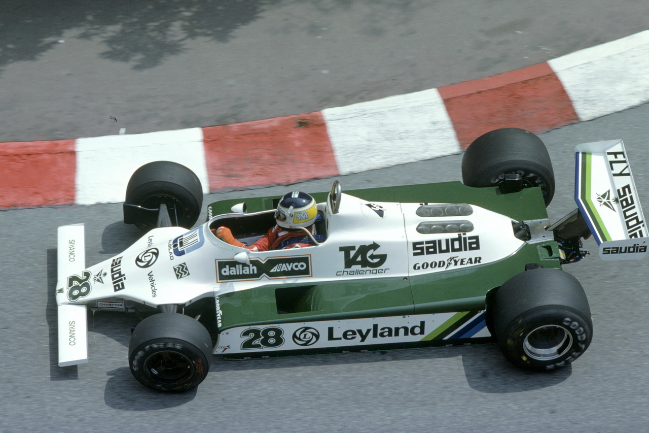 Williams FW07 řízený v Monaku Carlosem Reutemannem