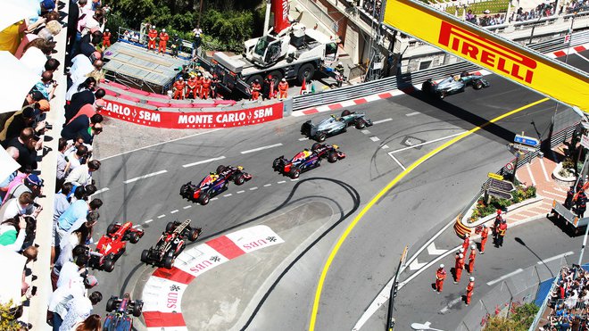 Start závodu Formule 1 v Monte Carlu