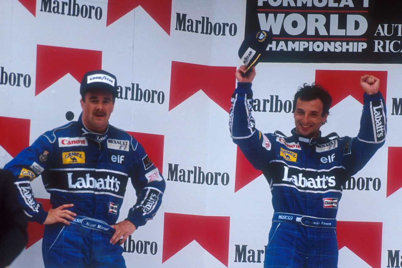 Navenek působili Mansell a Patrese jako vyrovnaná týmová dvojice