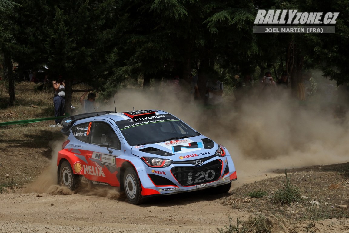 Hänninen pojede seznamovací jízdy na všech zbývajících soutěžích, na fotce v sezoně 2014 s Hyundai i20 WRC