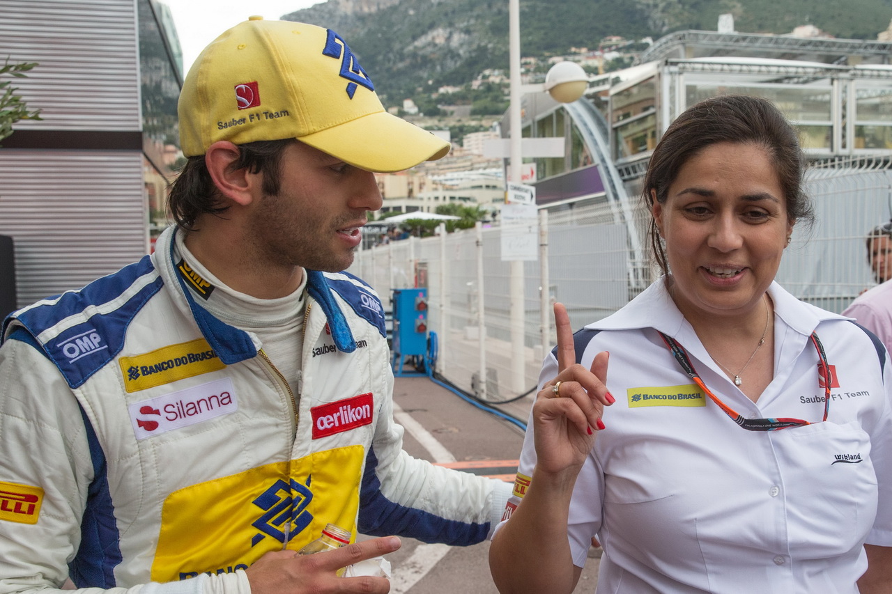 Felipe Nasr se svou šéfkou Monišou Kaltenbornovou