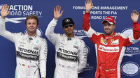 Rosberg, Hamilton a Vettel po kvalifikaci