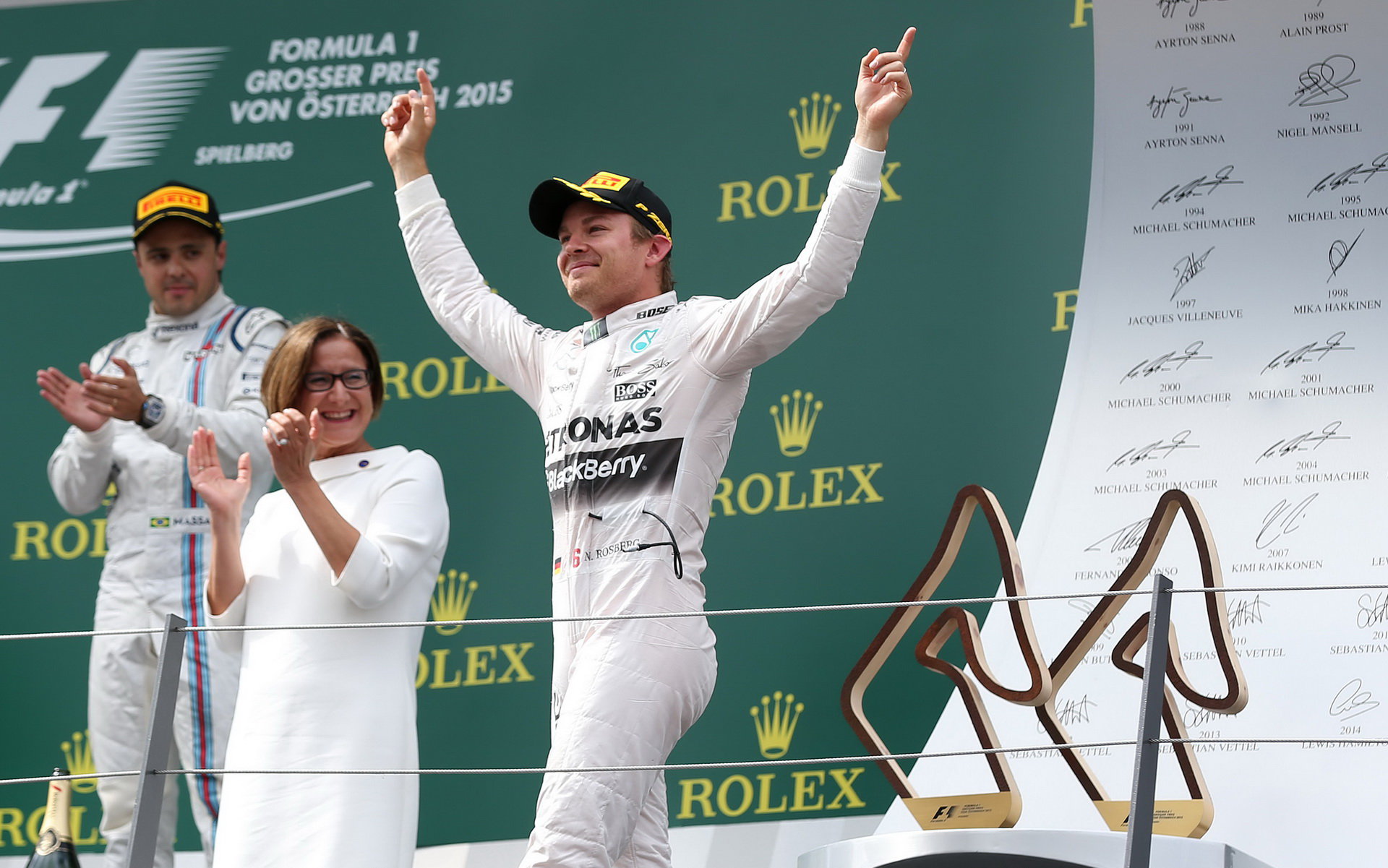 Rosberg se raduje z vítězství VC Rakouska