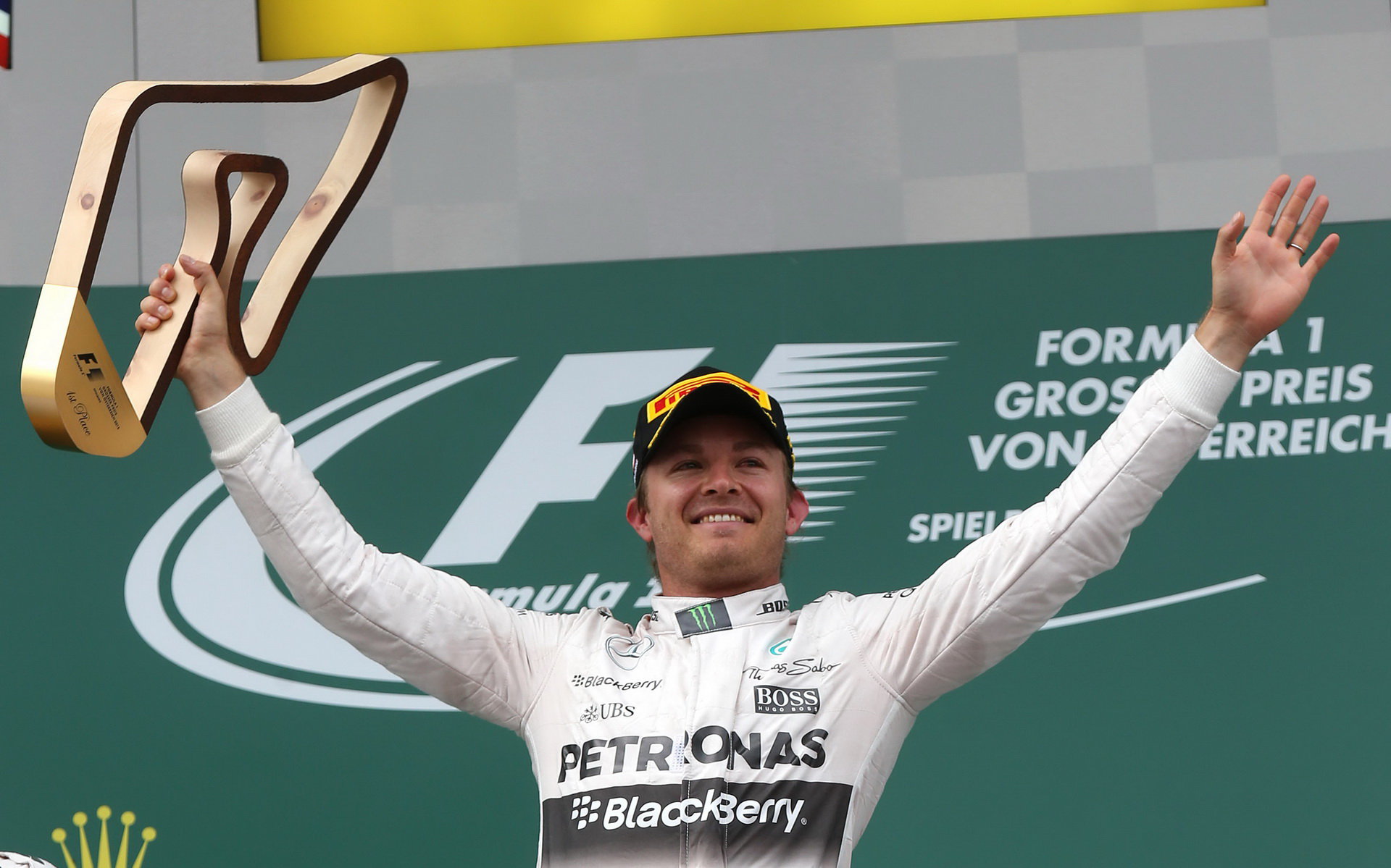 Rosberg na pódiu