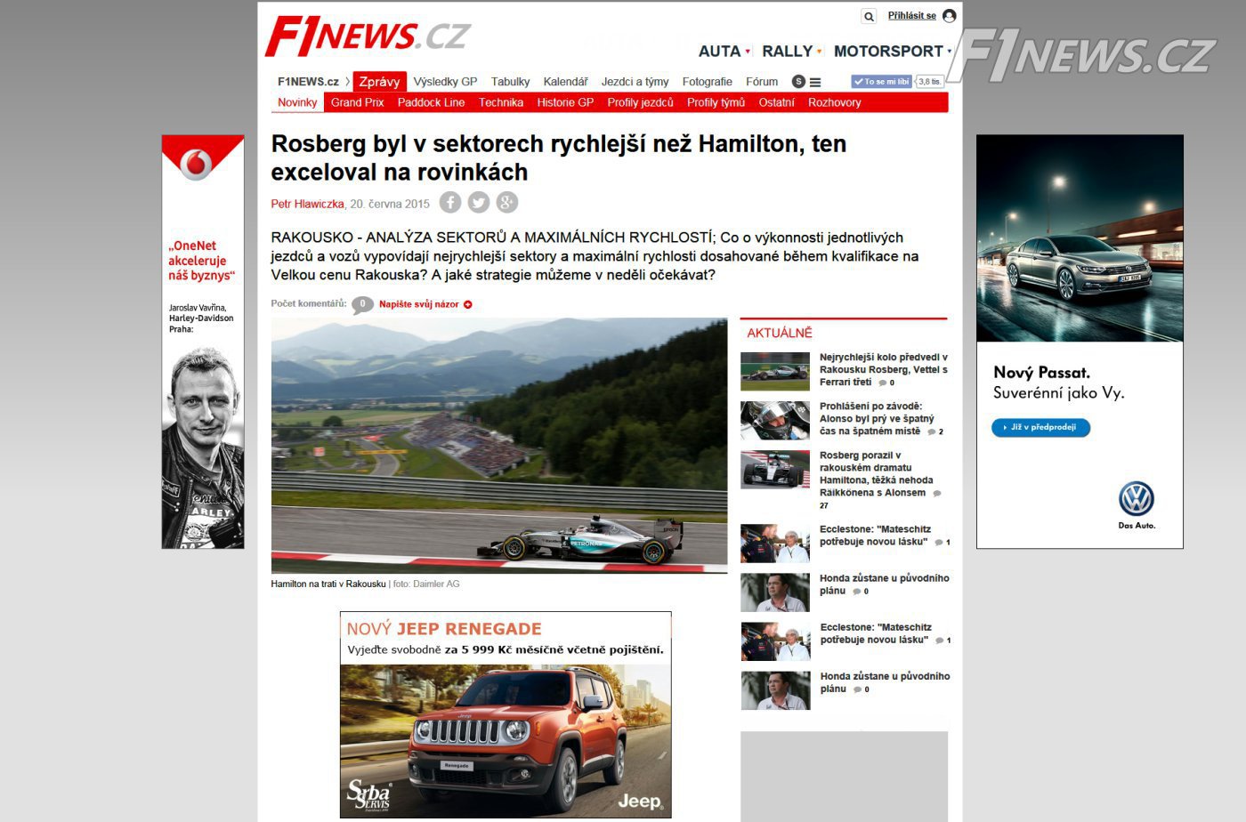 Server F1NEWS.cz reaguje na přání návštěvníků a připravuje facelift vzhledu článku