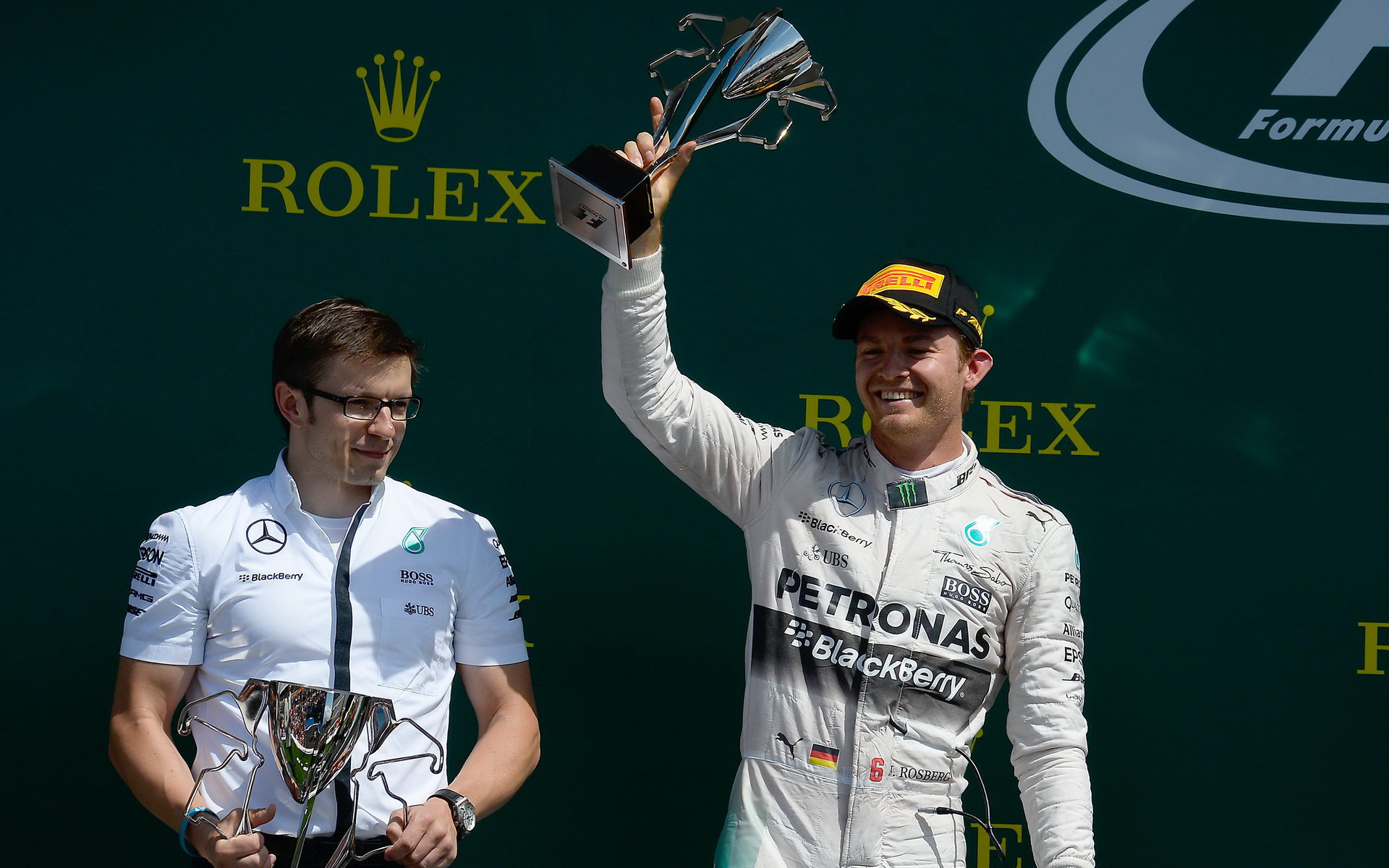 Rosberg se raduje z druhého místa VC Silverstone