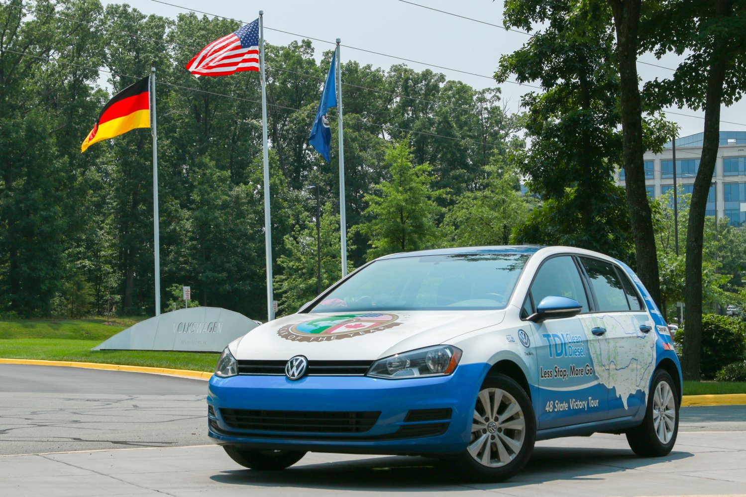 Volkswagen Golf TDI, který byl použit při rekordní jízdě po USA
