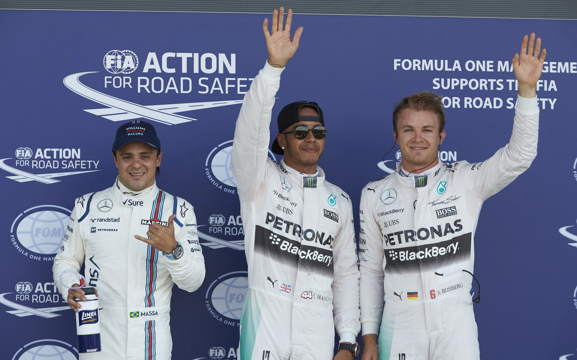 Massa, Hamilton, Rosberg