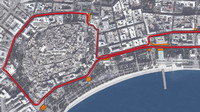 Mapa připravovaného městského okruhu v Baku