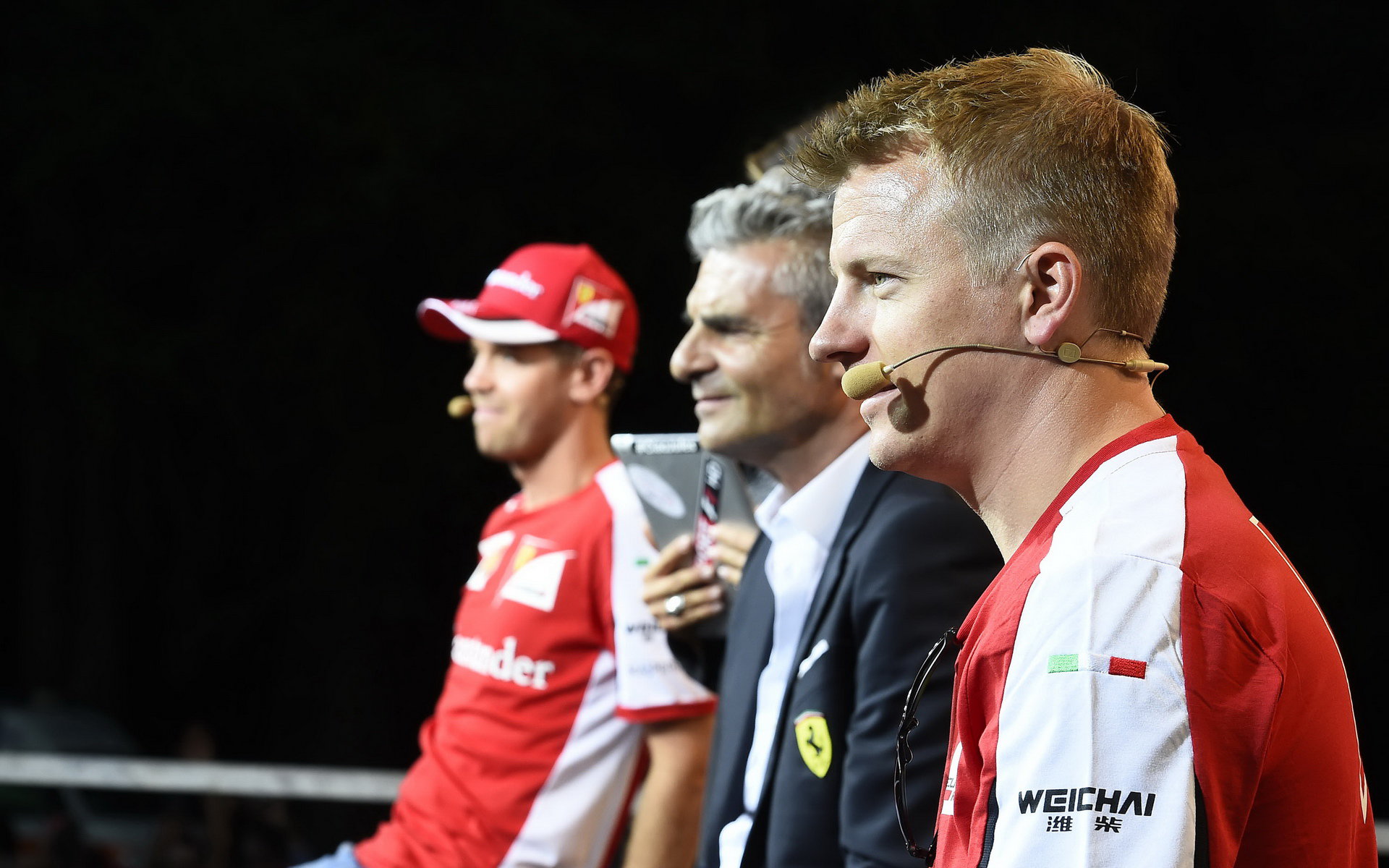 Kimi Räikkönen, Maurizio Arrivabene, Sebastian Vettel, GP Itálie (Monza)