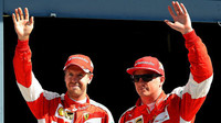 Sebastian Vettel a Kimi po kvalifikaci, GP Itálie (Monza)