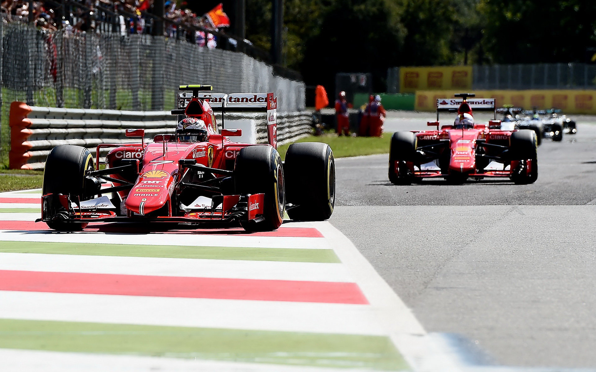 Kimi Räikkönen a Sebastian Vettel, GP Itálie (Monza)