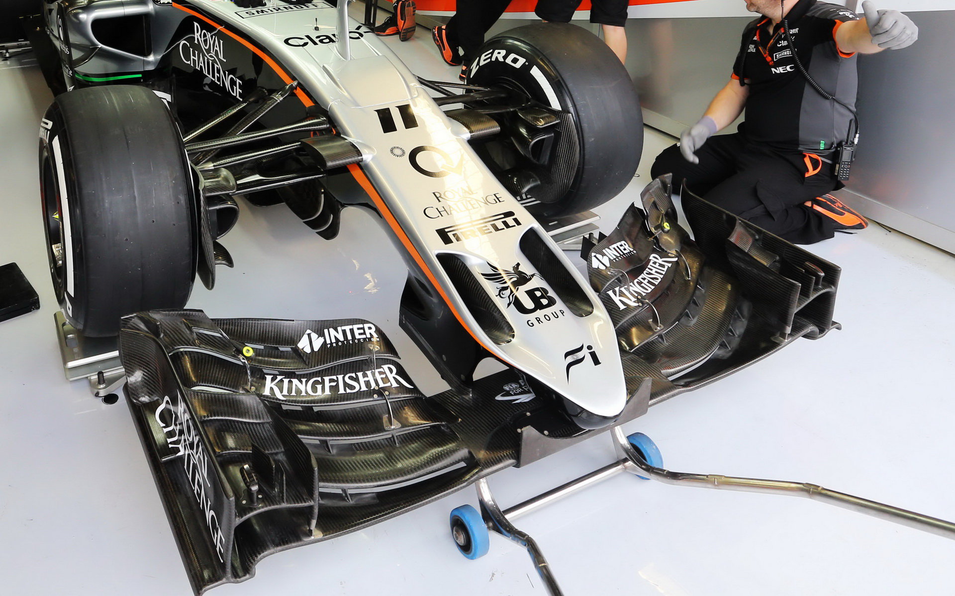 Přední křídlo vozu Force India VJM08, GP Itálie (Monza)