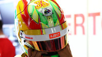 Roberto Merhi má na přilbě připomínku Bianchiho a Wilsona, GP Itálie (Monza)