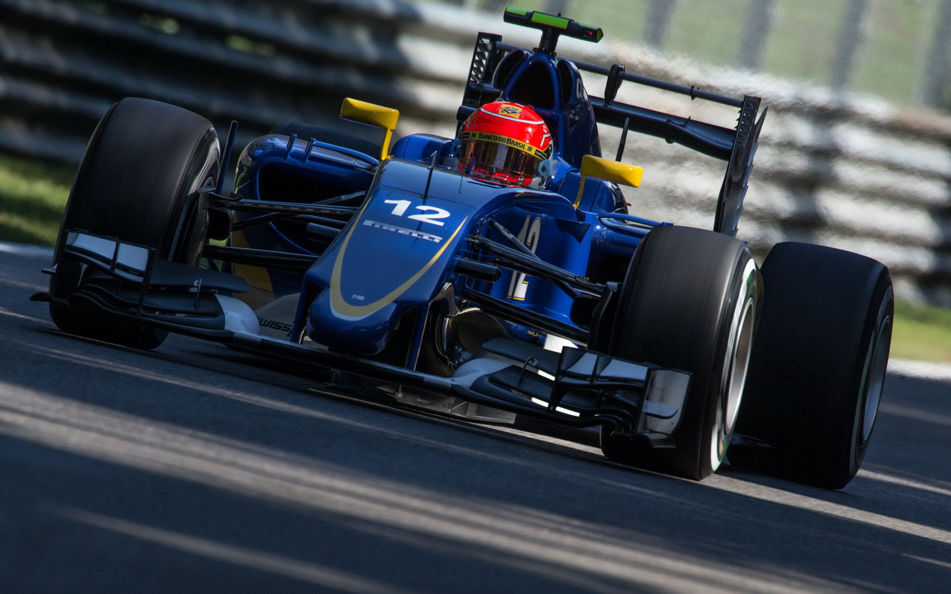 Felipe Nasr s použitím DRS, GP Itálie (Monza)