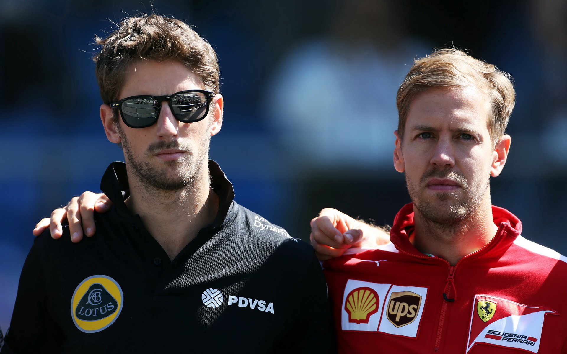 Romain Grosjean a Sebastian Vettel, GP Itálie (Monza)