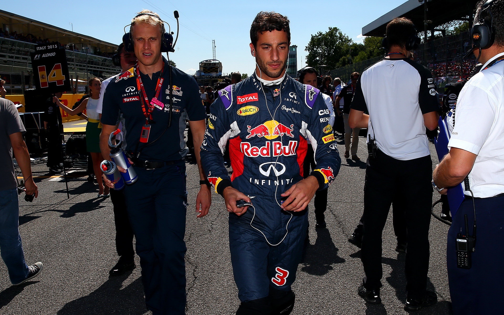 Daniel Ricciardo před startem, GP Itálie (Monza)