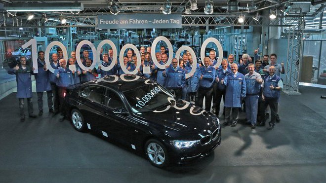 BMW 3 s výrobním číslem číslo 10 000 000