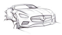 Skica připravovaného konceptu Mercedes