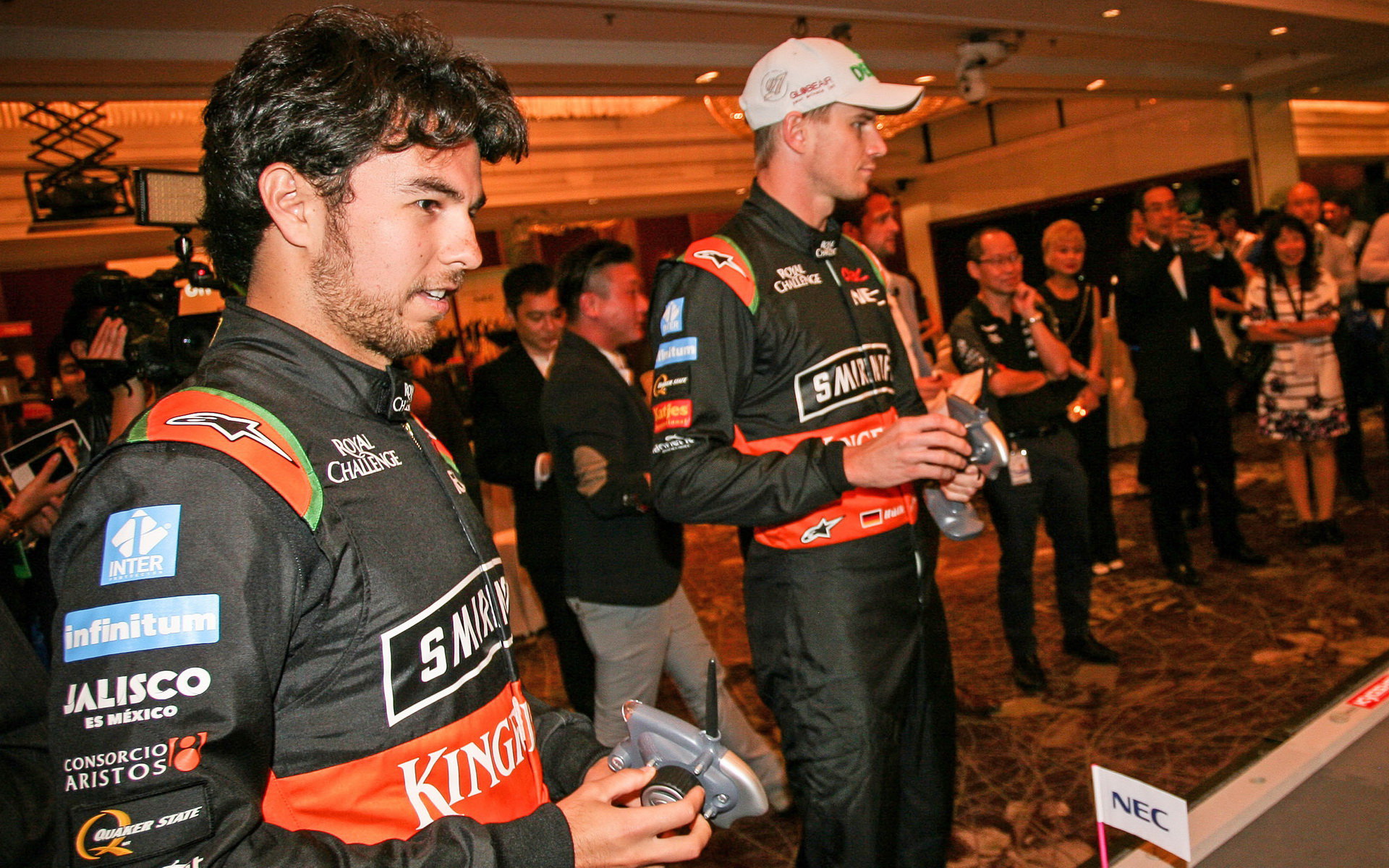 Nico Hülkenberg a Sergio Pérez, GP Singapuru (Singapur)