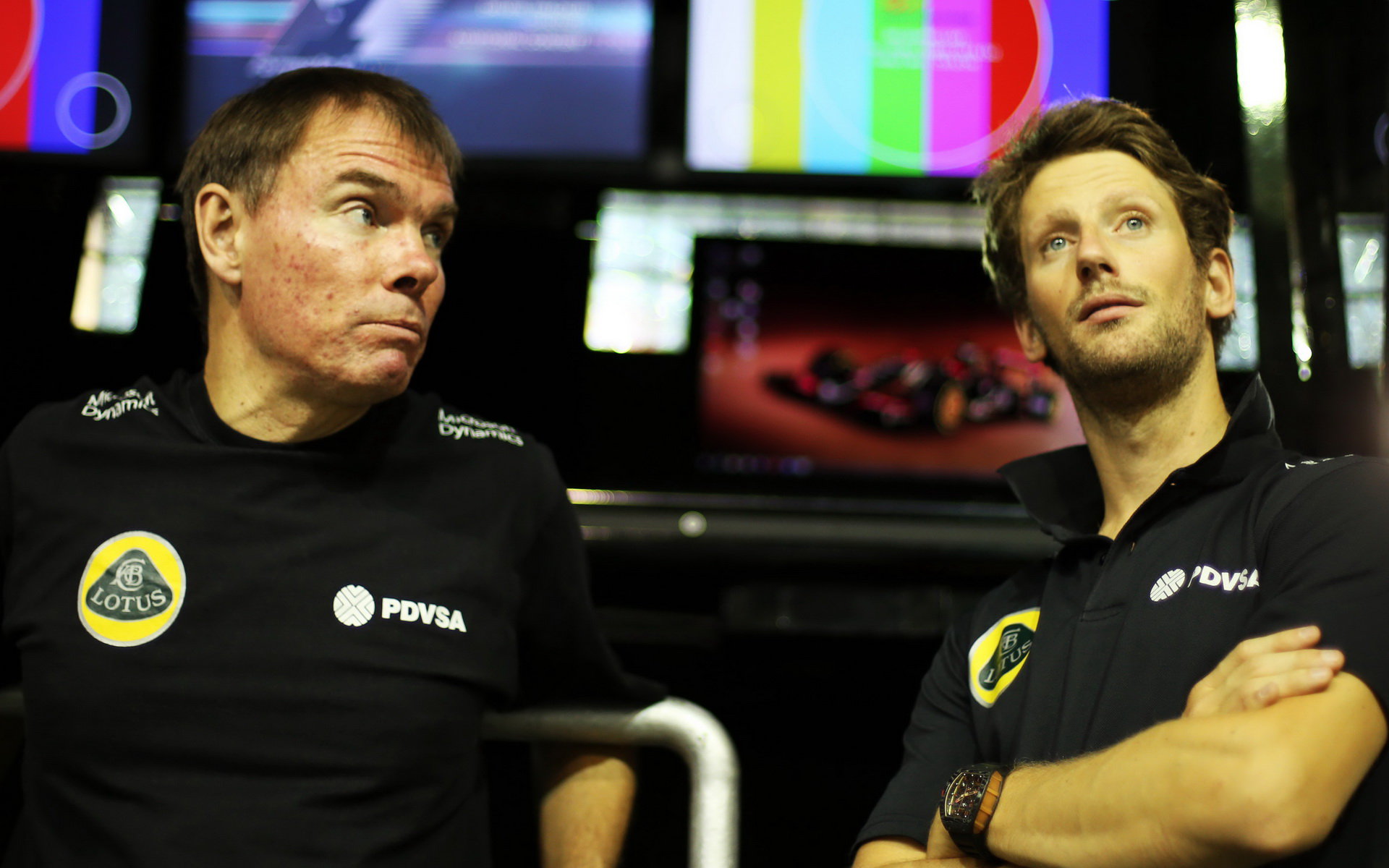 Alan Permane a Romain Grosjean, GP Singapuru (Singapur)