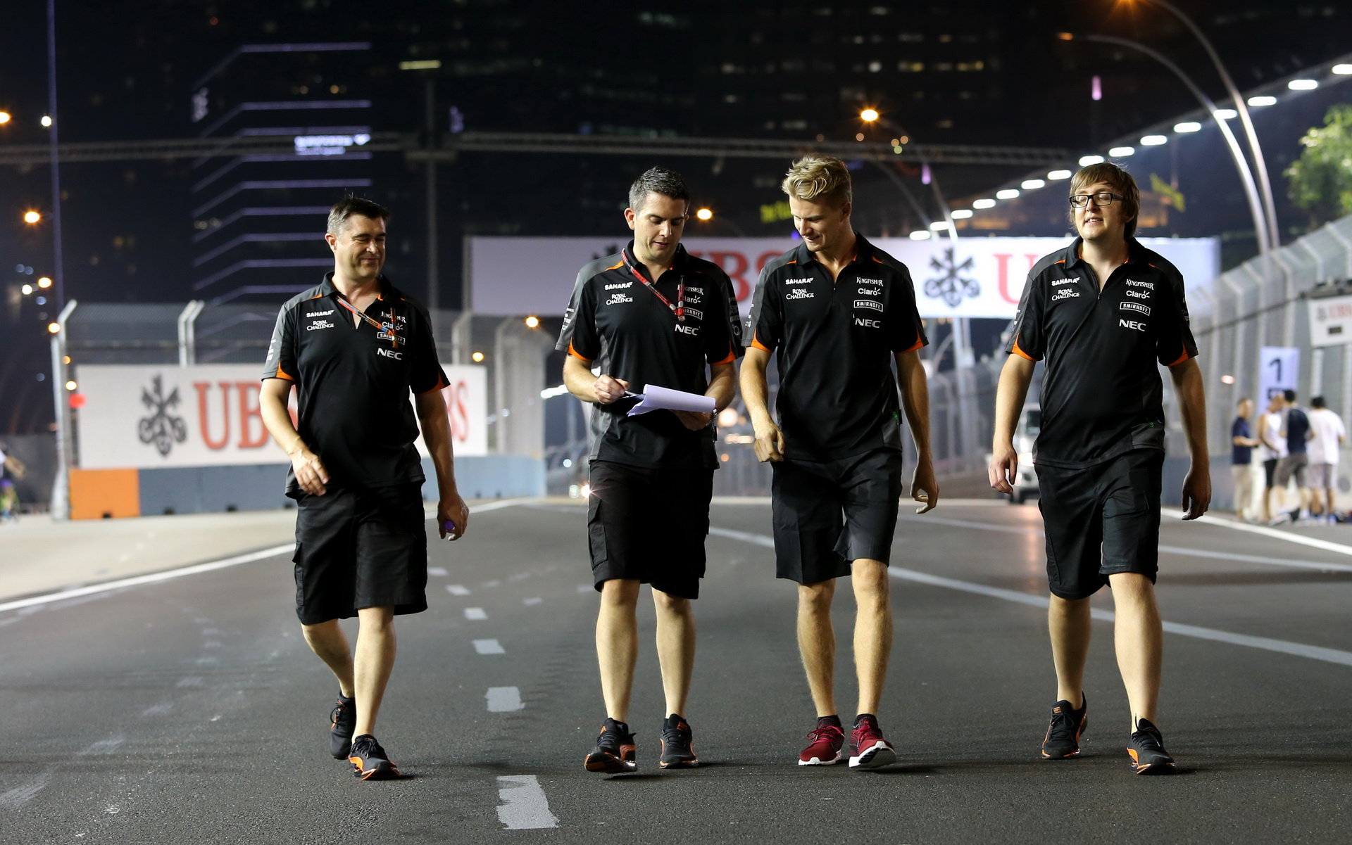 Nico Hülkenberg se seznamuje s tratí, GP Singapuru (Singapur)