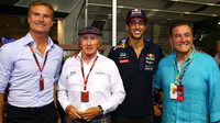David Coulthard, Jackie Stewart a Daniel Ricciardo, GP Singapuru (Singapur)