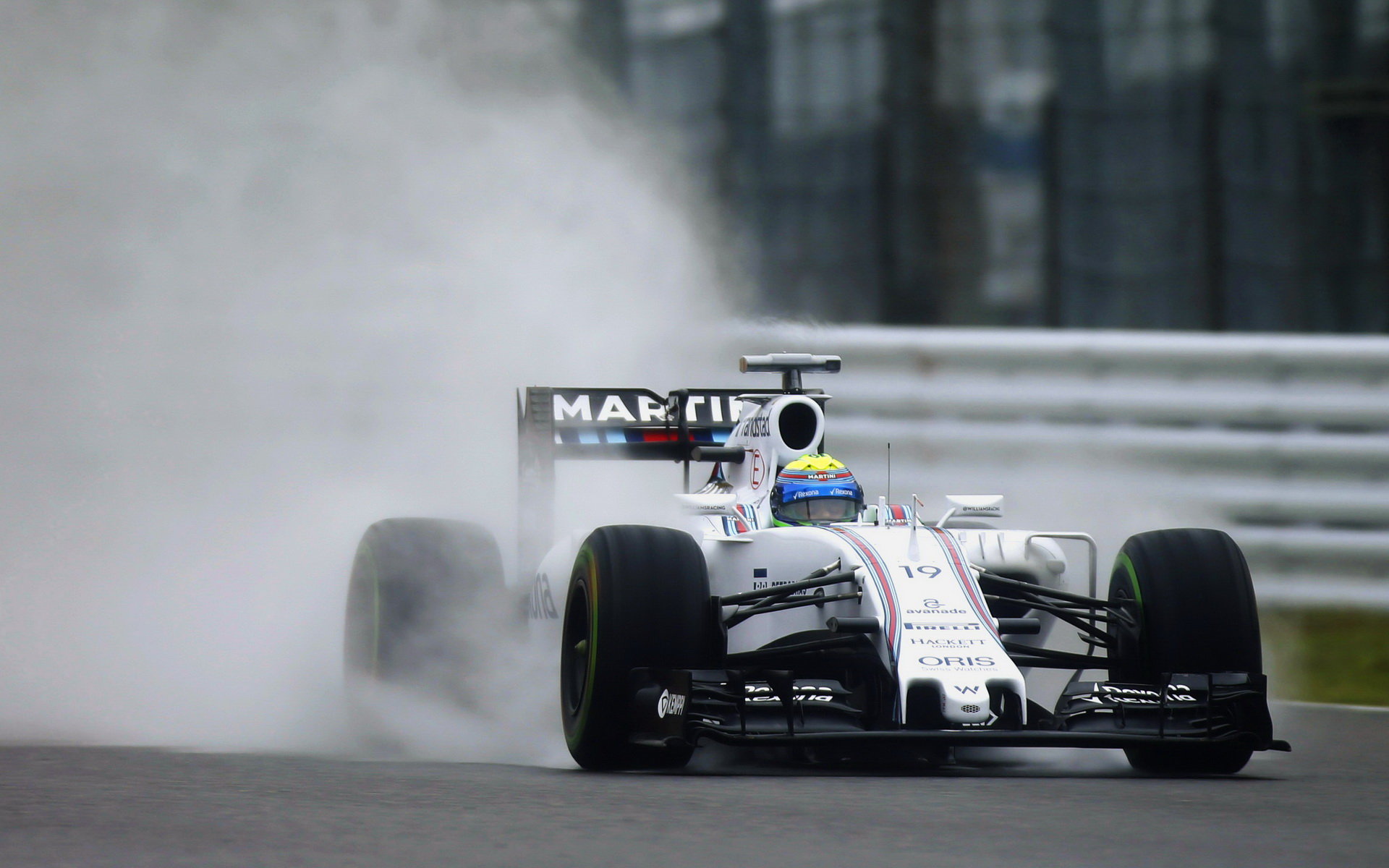Felipe Massa s Williamsem za deště