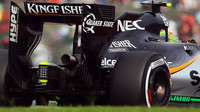 Difuzor a výfuk vozu Force India VJM08 - Mercedes v Suzuce