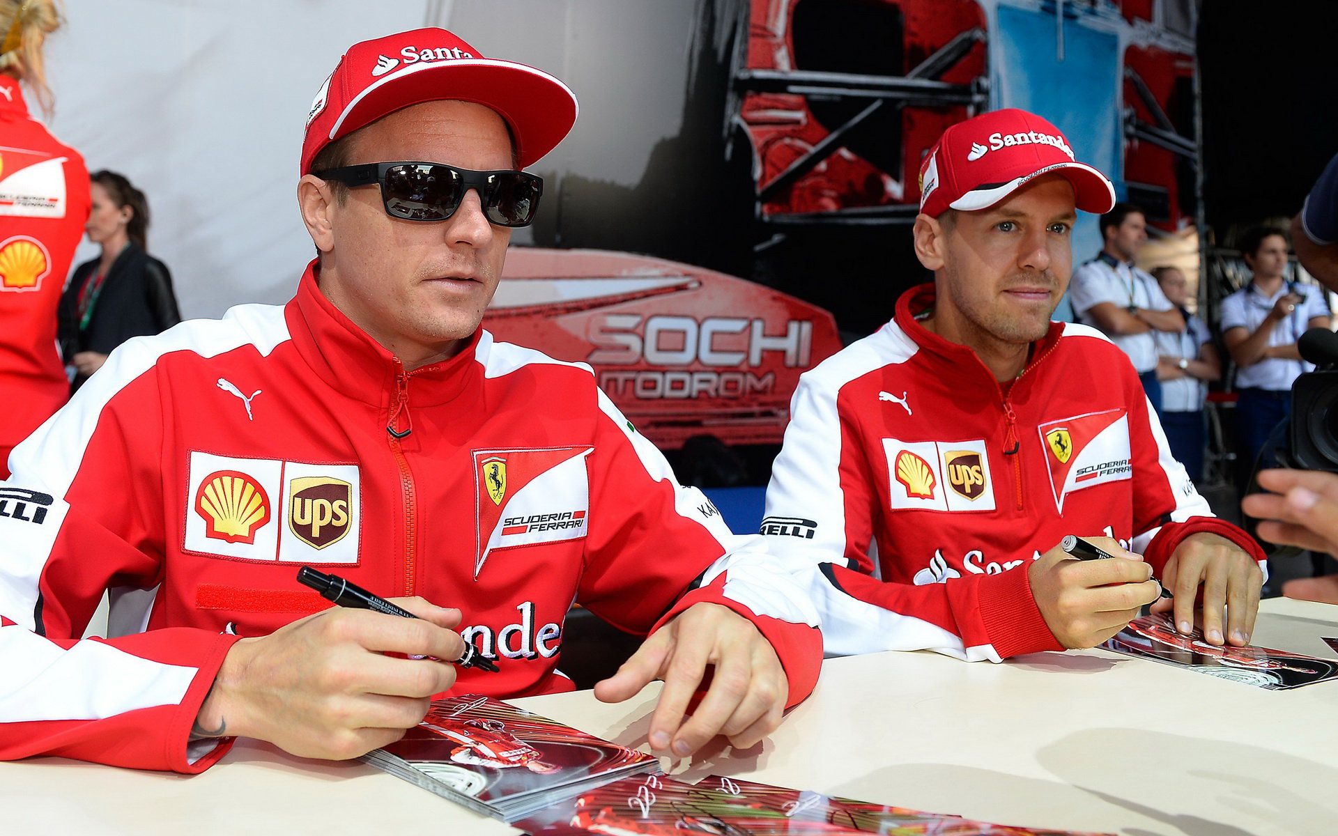 Kimi a Sebastian Vettel v Soči