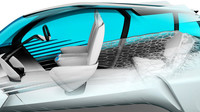 Inovativní koncept sezení s velkým množstvím místa, při velmi kompaktních rozměrech, Toyota FCV Plus.