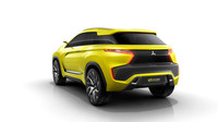 Žlutý lak příjemně kontrastuje s černými plochami, Mitsubishi eX.
