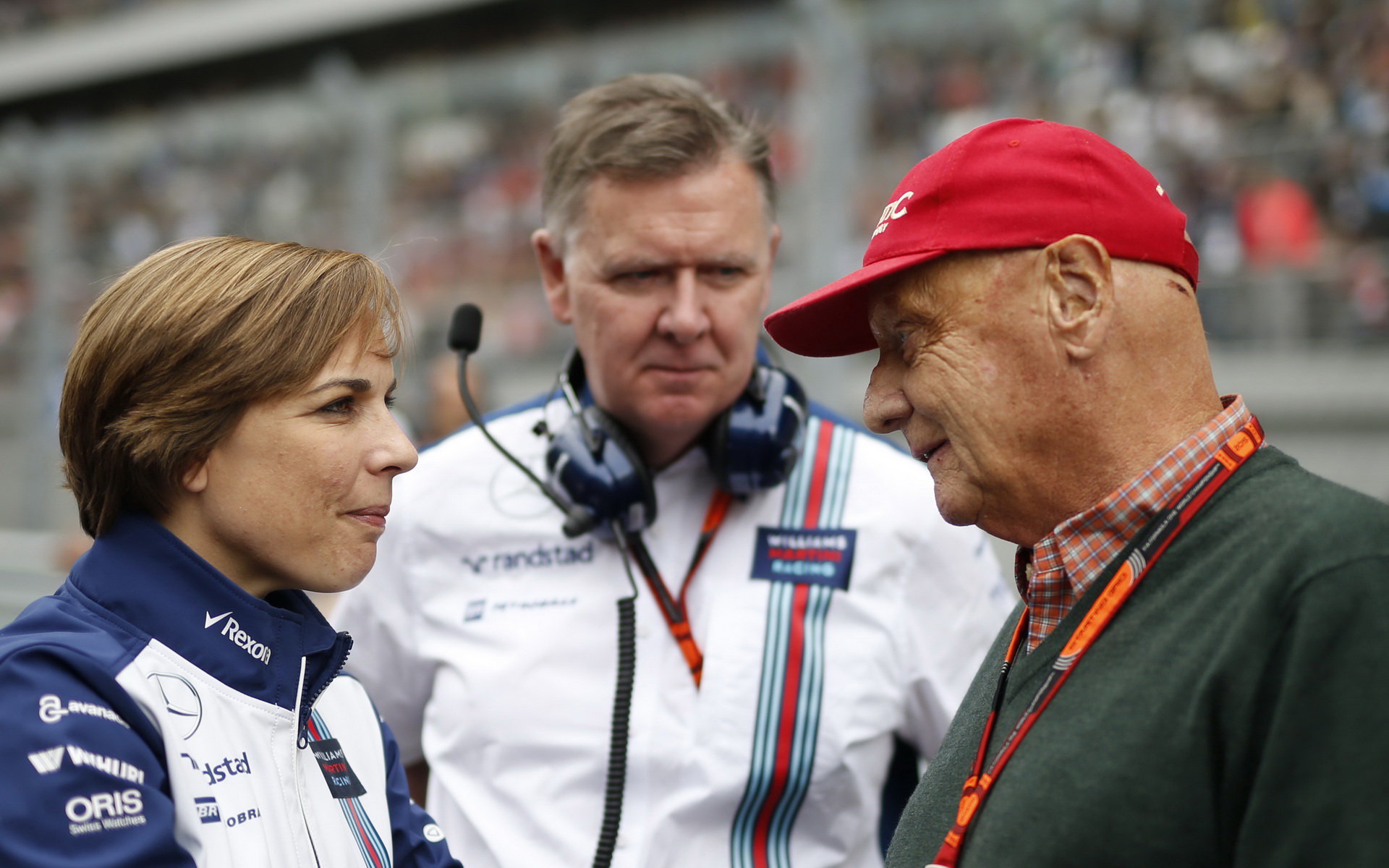 Claire Williamsová a Niki Lauda v Soči