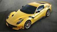 Ve žlutém laku to autu náramně sluší, Ferrari F12tds.