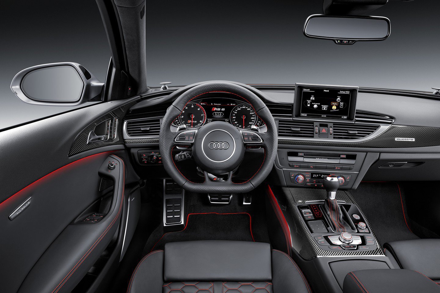 Sportovní volant i budíky, Audi RS6 Avant performance.