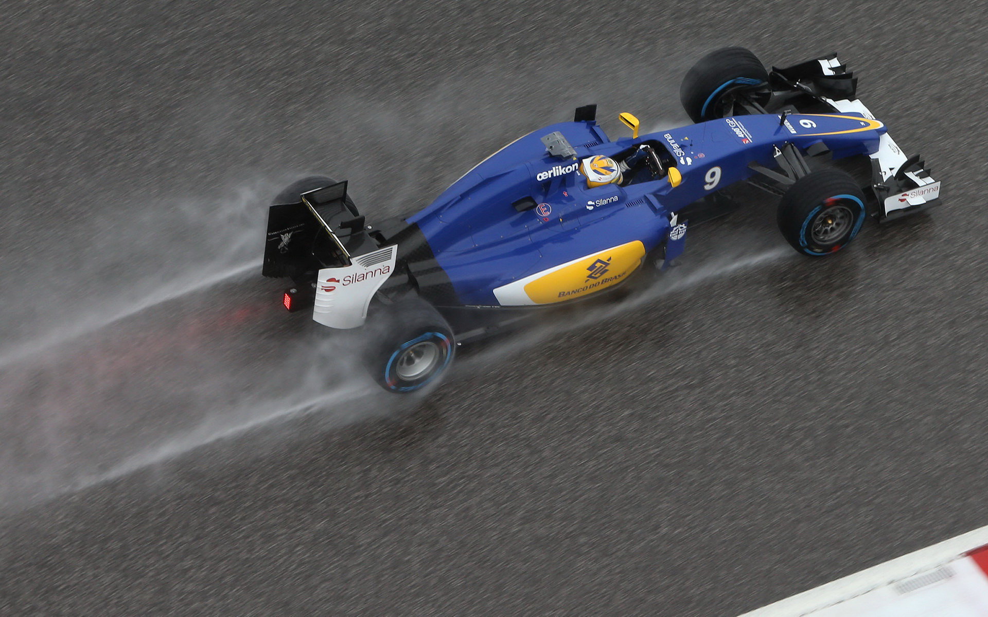 Marcus Ericsson za deště v Austinu