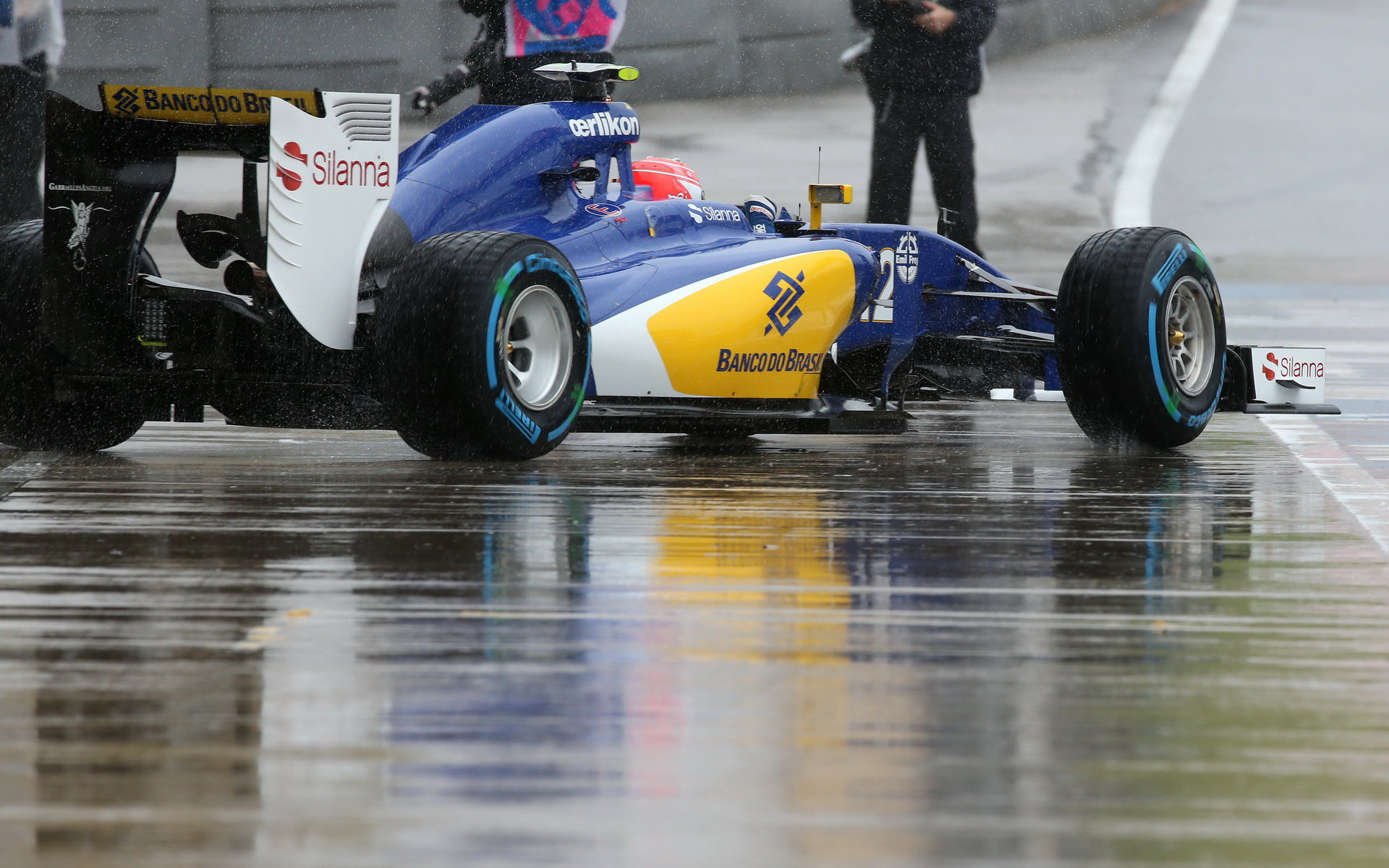 Felipe Nasr za deště v Austinu