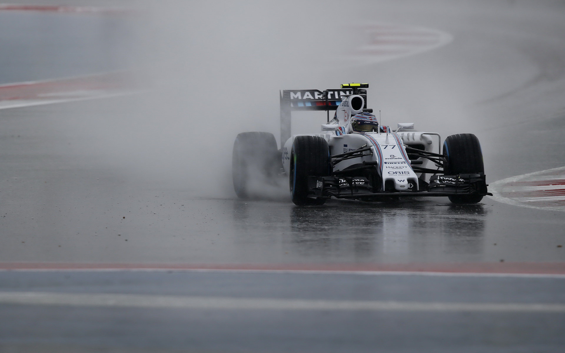 Valtteri Bottas za deště v Austinu