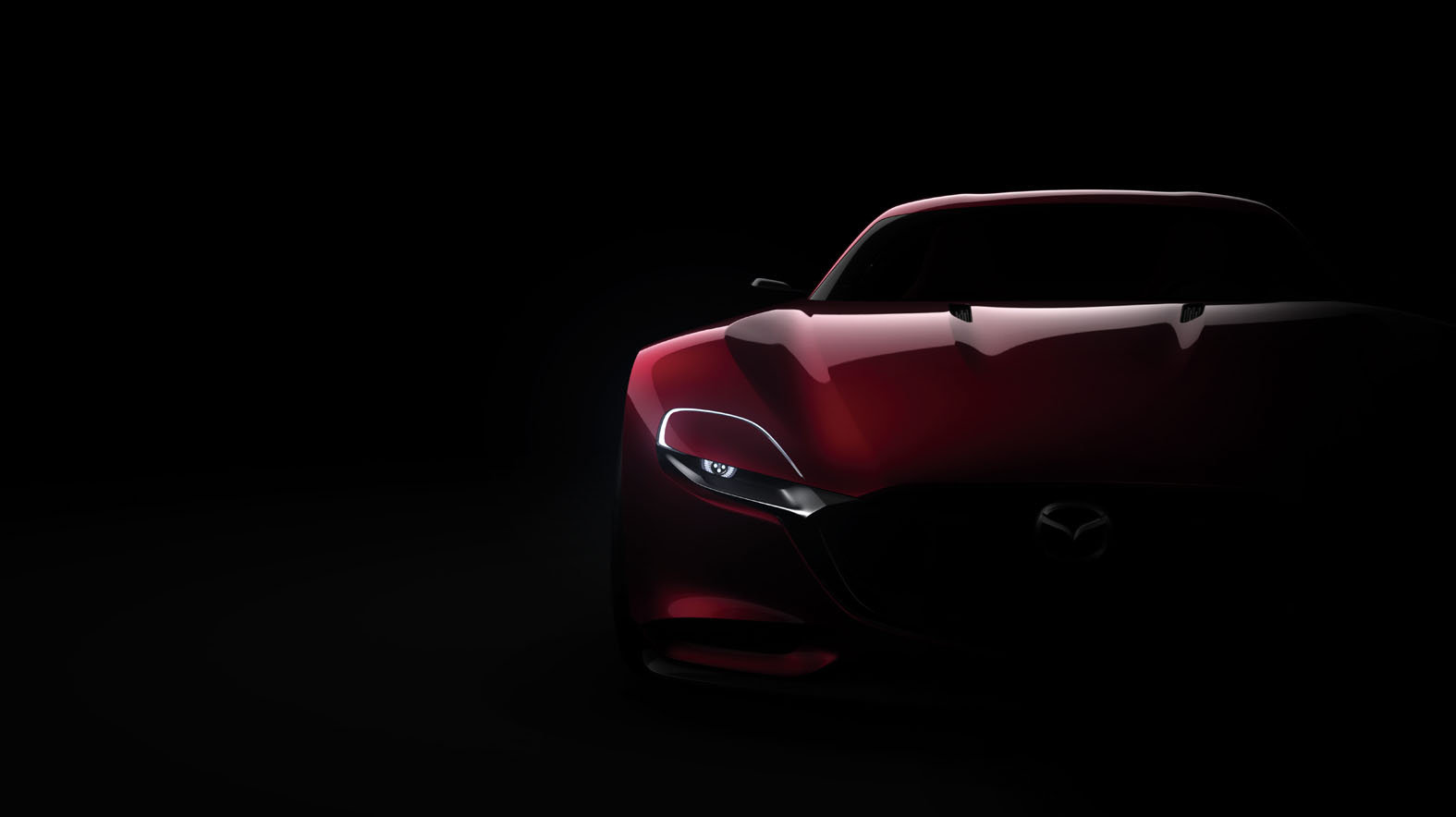 Detail předního světla, Mazda RX-Vision.