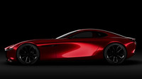 Výrazně tvarované blatníky vyplňují 20palcová kola, Mazda RX-Vision.