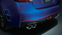Zadní nárazník dostal červený sportovní pruh, Subaru WRX STi S207.