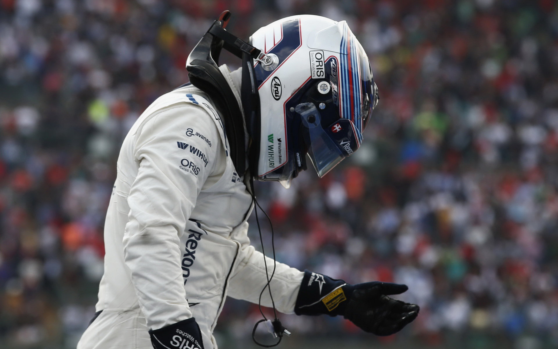 Valtteri Bottas děkuje za úspěšný závod v Mexiku
