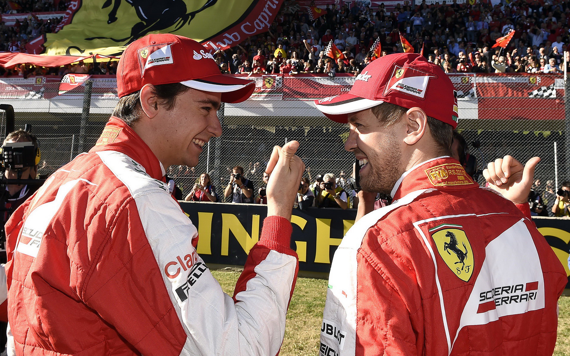 Esteban Gutiérrez a Sebastian Vettel při Finali Mondiali