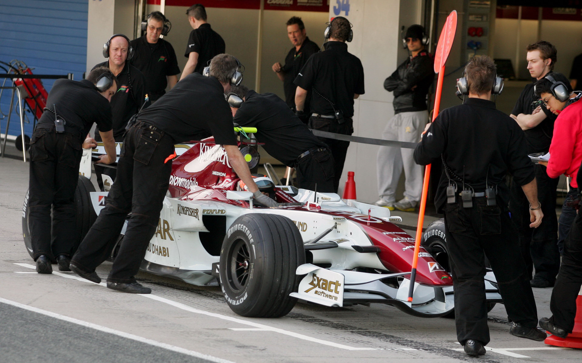 Force India při testech v Jerezu 2007