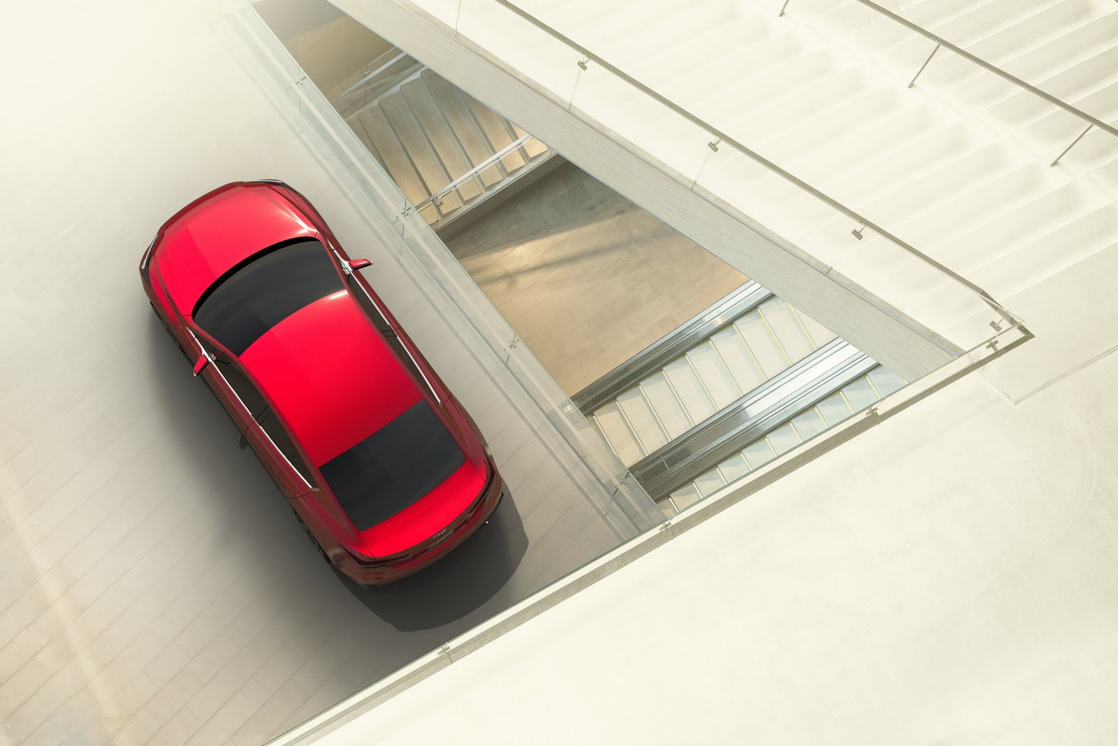 Červená metalíza Ruby vozu moc sluší, Subaru Impreza Sedan Concept.