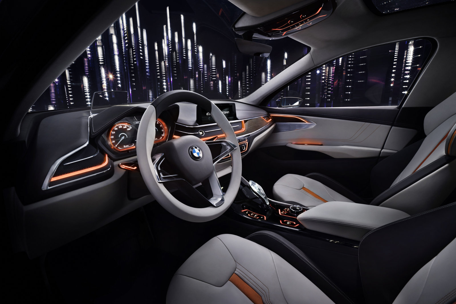 Vše je orientováno na řidiče, BMW Concept Compact Sedan.