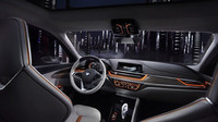 Středová konzole je mírně natočená k řidiči, BMW Concept Compact Sedan.