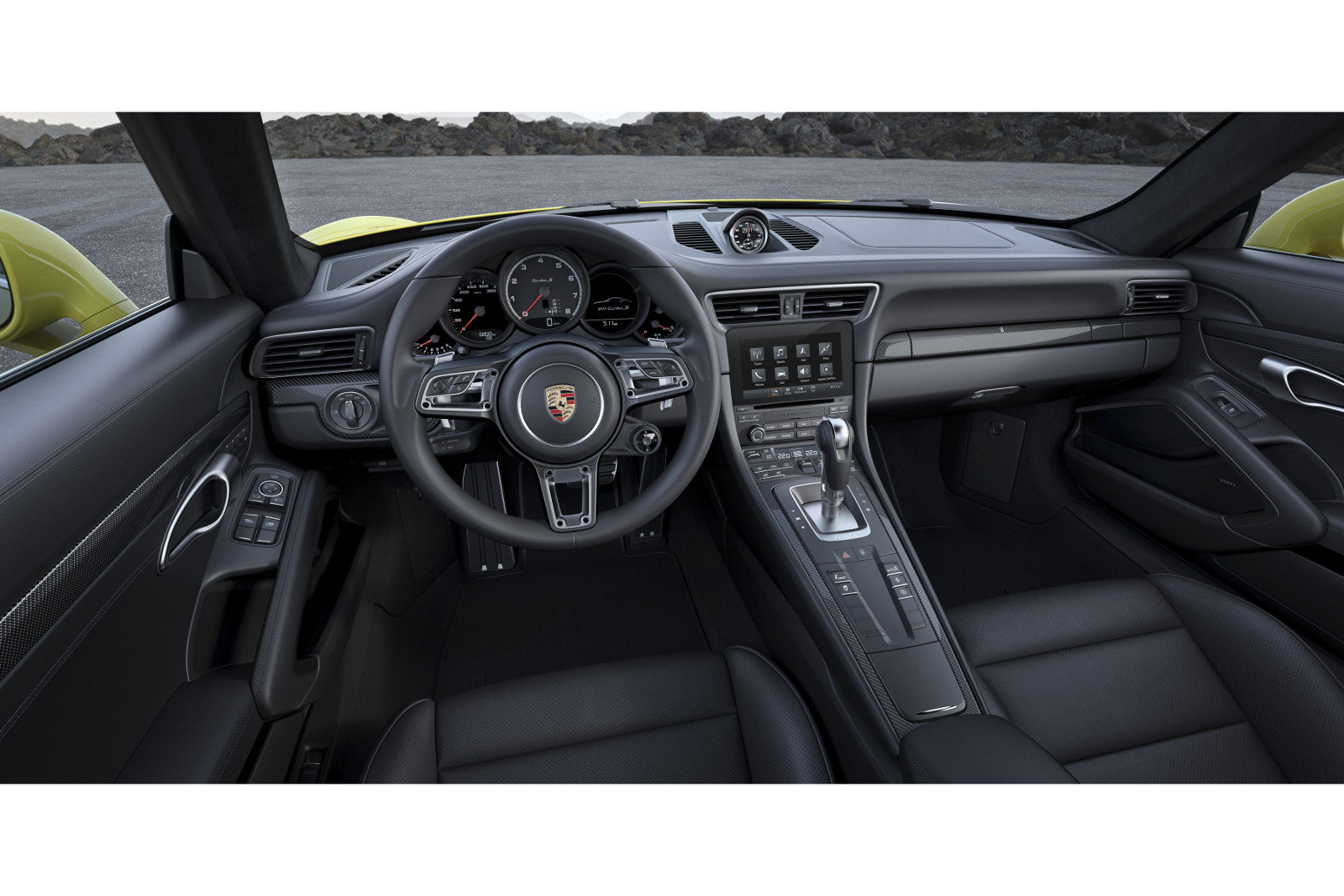 Volant má průměr 360 mm, Porsche 911 Turbo S.